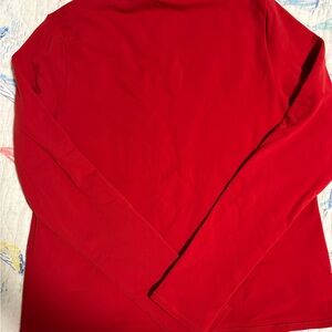 Fabletics Red Long Sleeve Crop Top